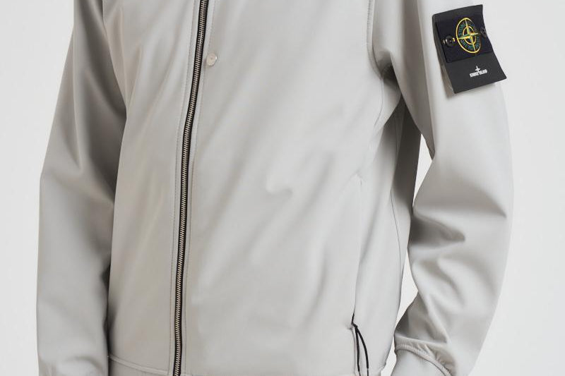 Giacca uomo Soft Shell grigio chiaro Q100004 S0B22V0061 STONE ISLAND