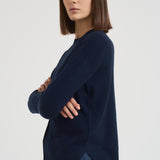 Cardigan donna blu notte. GIUSEPPA NAVY ABSOLUT CASHMERE.