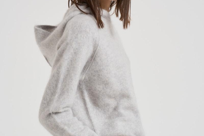 Maglia con cappuccio in cashmere donna SOSO 2398GRISCLAIR KUJTEN