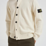 Cardigan uomo con bottoni panna 5100047 S00A3V0093 STONE ISLAND