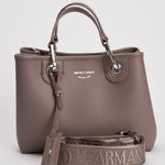 Borsa a mano donna in pelle tortora EW000361 AF12036M1057 EMPORIO ARMANI