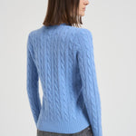 Maglia donna a girocollo celeste 211971865 004 RALPH LAUREN