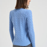 Maglia donna a girocollo celeste 211971865 004 RALPH LAUREN