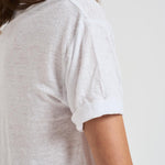 T-shirt donna Koldi bianca logo oro TS0004FA A1N10EWHLG MARANT ETOILE