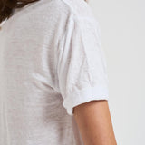 T-shirt donna Koldi bianca logo oro TS0004FA A1N10EWHLG MARANT ETOILE