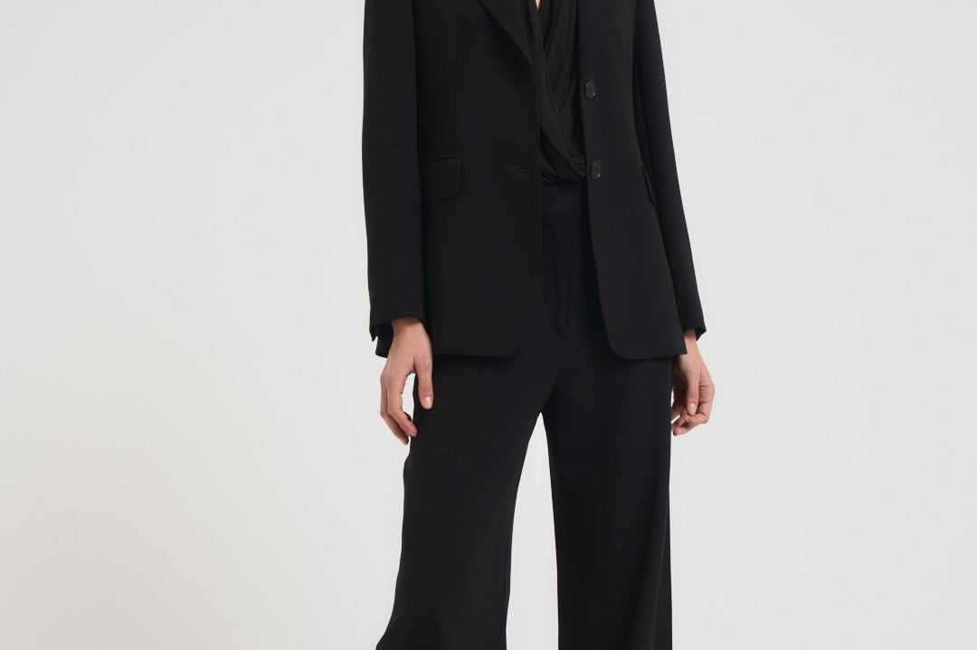 Blazer donna monopetto in cady nero LINZ 001 MAX MARA STUDIO