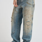 Jeans uomo Journey denim chiaro e sabbia GMP01942 P00208350491 GOLDEN GOOSE