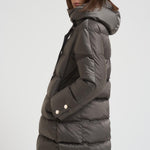 Piumino donna lungo antracite PI1304D 9480 HERNO