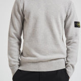 Maglia uomo girocollo grigio chiaro 5100072 S00A3V0M64 STONE ISLAND