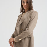 Giacca donna doppiopetto tortora 2156 52578 LUBIAM