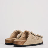 Sandalo arizona in shearling e camoscio donna 1028293 TAUPE BIRKENSTOCK
