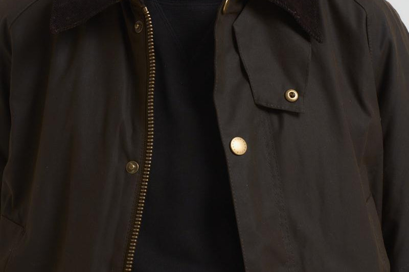 Giacca uomo cerata Ashby verde militare MWX0339 OL71 BARBOUR