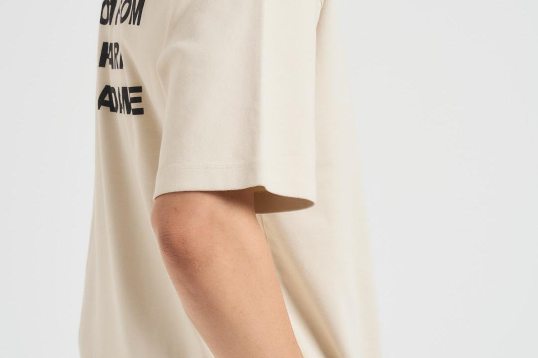 T-shirt uomo girocollo beige TS203 CO0002MT DROLE DE MONSIEUR