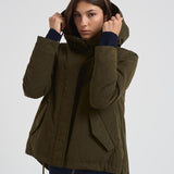 Giubbotto parka donna verde militare PI002106D 7740 HERNO