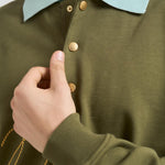 Polo uomo verde e celeste PL154 CO127LKK DROLE DE MONSIEUR