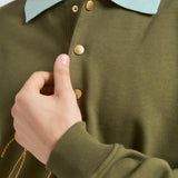 Polo uomo verde e celeste PL154 CO127LKK DROLE DE MONSIEUR