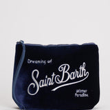 Pochette donna Aline blu in velluto e strass ALINE VELVET61 MC2 SAINT BARTH