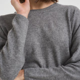 Maglia donna girocollo grigio KAIRA DARKHEATHERWAY ABSOLUT CASHMERE.