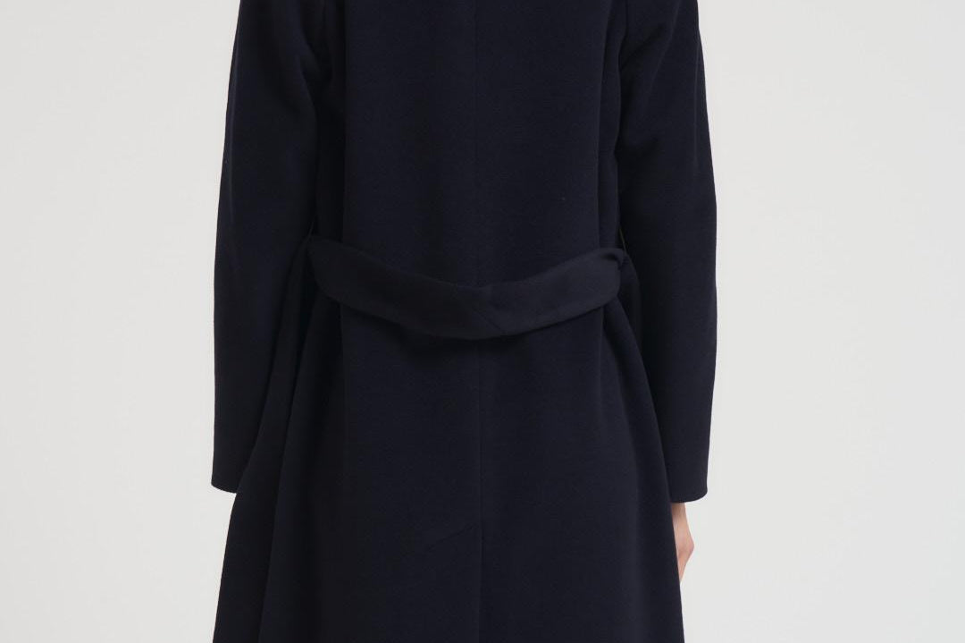 Cappotto donna lungo blu notte DIVA DEBORA24 ACCADEMIE TESSILI