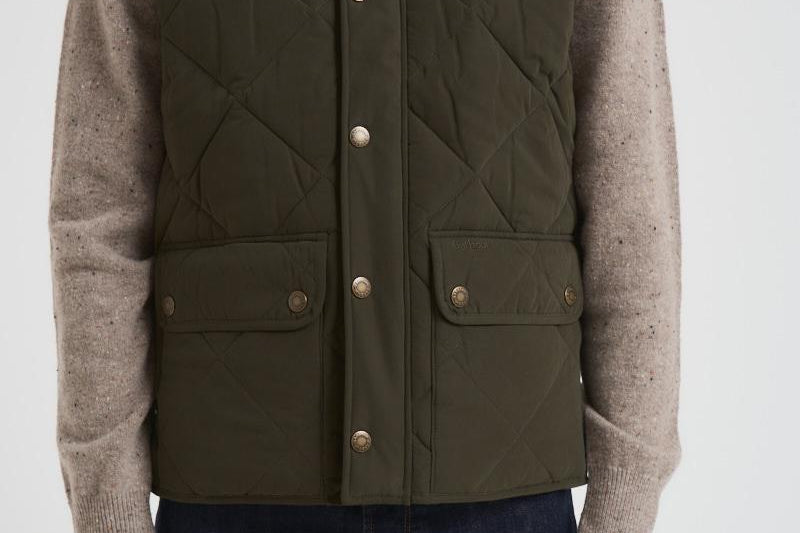 Gilet uomo trapuntato Lowerdale verde oliva MGI0298 OL91 BARBOUR