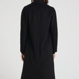 Cappotto lungo donna doppiopetto nero MYRNA DEBORA21 ACCADEMIE TESSILI