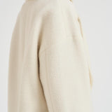 Cappotto donna midi in lana panna NAUSICA FENICE100 ACCADEMIE TESSILI