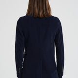 Giacca donna doppiopetto in velluto blu FD3636 007 CIRCOLO 1901