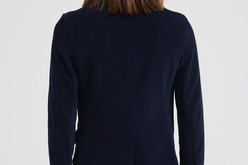 Giacca donna doppiopetto in velluto blu FD3636 007 CIRCOLO 1901