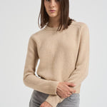 Girocollo donna maniche lunghe beige CAROLINE 02ORGANIC KUJTEN