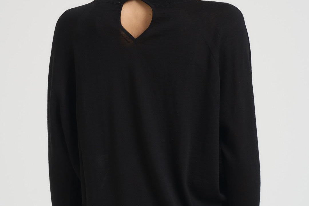 Dolcevita donna in maglia fine nera A23 Y69 LIVIANA CONTI