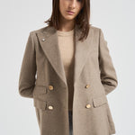 Giacca donna doppiopetto tortora 2156 52578 LUBIAM