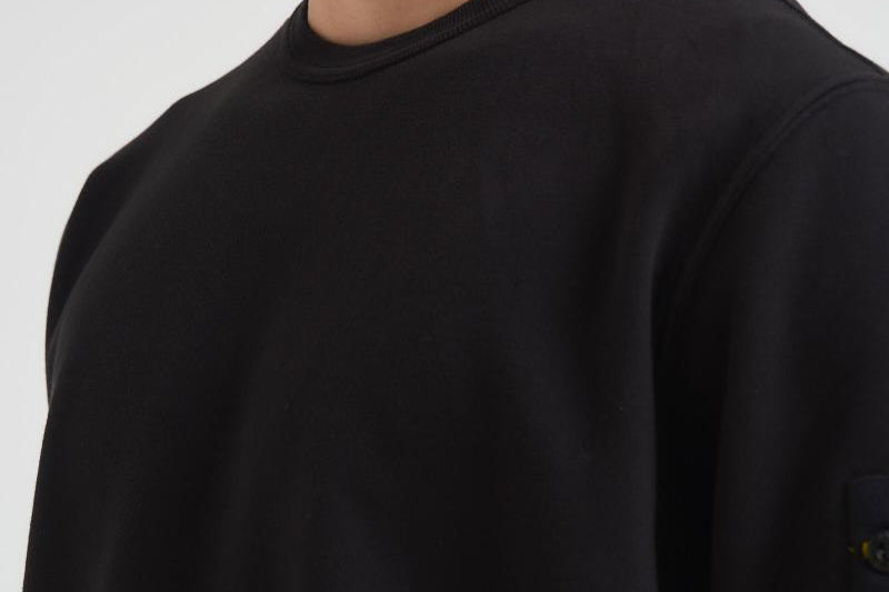Felpa uomo girocollo nera 6100028 S0A20V0029 STONE ISLAND