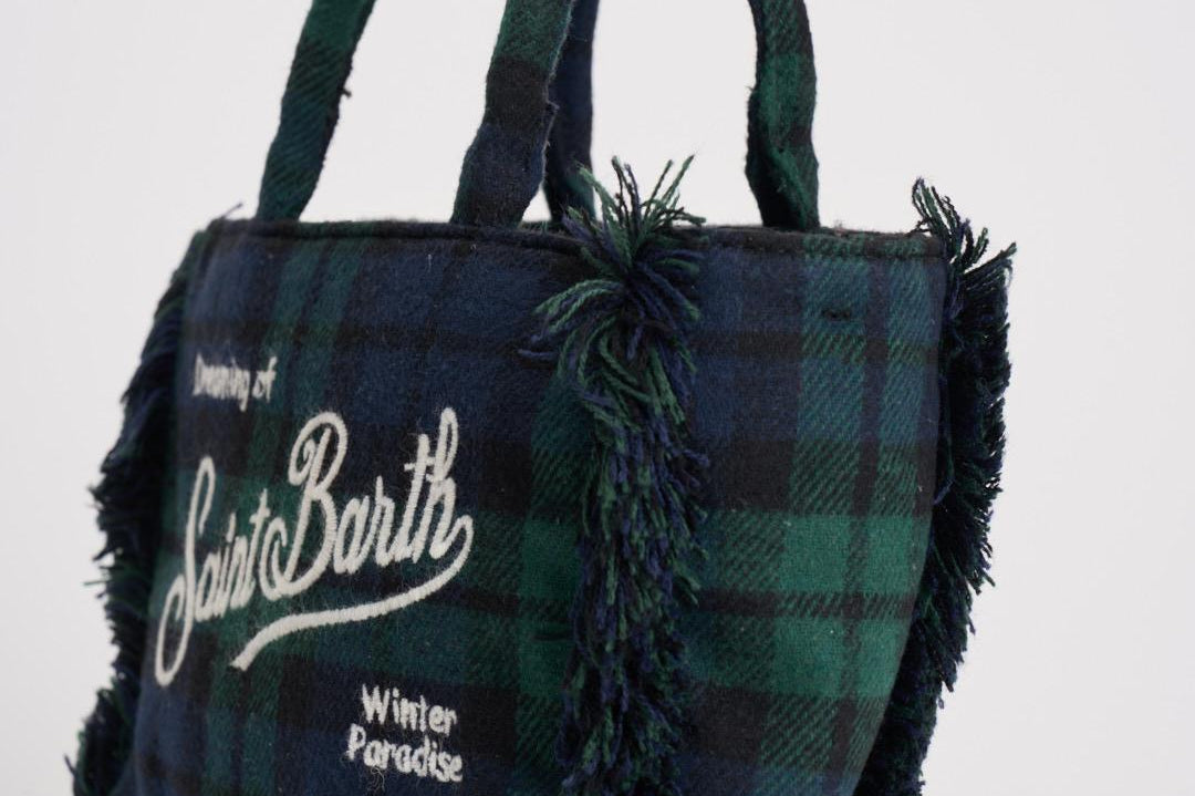 Borsa donna Vanity Mini tartan verde VANITYMNWL TART5161 MC2 SAINT BARTH