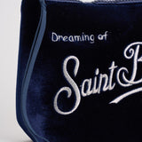 Pochette donna Aline blu in velluto e strass ALINE VELVET61 MC2 SAINT BARTH