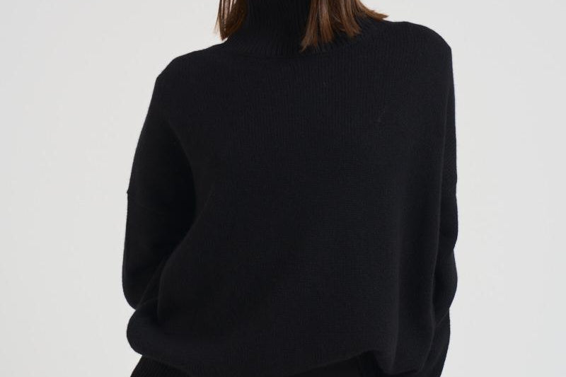 Dolcevita donna Heidi in cashmere nero 202113 BLACK LISA YANG