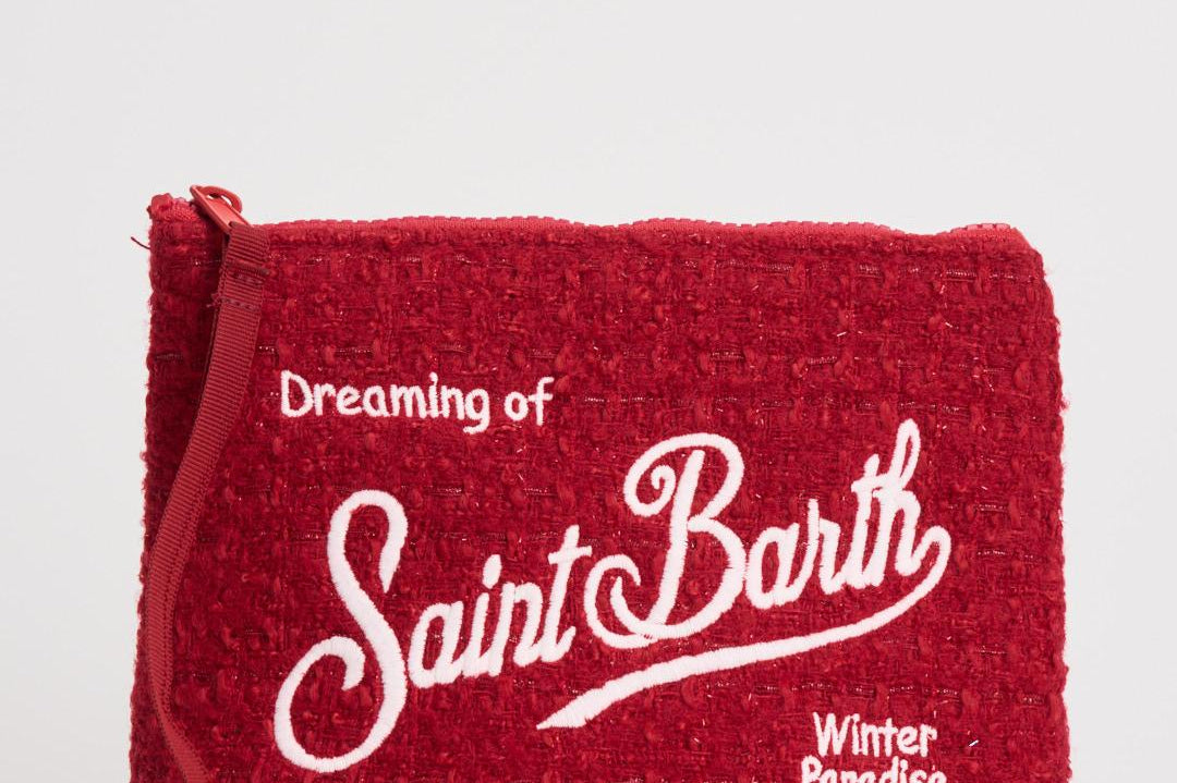 Pochette donna Aline in tweed rossa ALINE TWEED41 MC2 SAINT BARTH