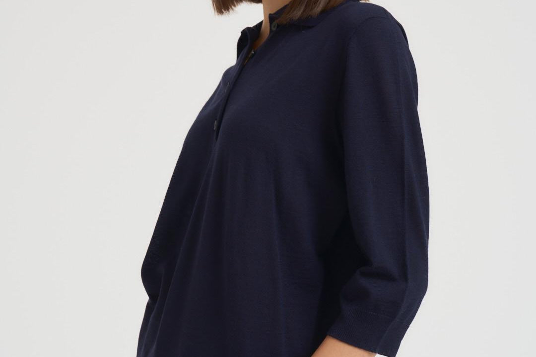 Polo donna blu notte A04 N08 LIVIANA CONTI