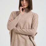Dolcevita donna in cashmere beige CLARA CHESTNUT ABSOLUT CASHMERE.