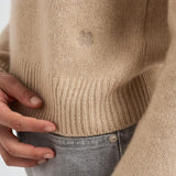 Girocollo donna maniche lunghe beige CAROLINE 02ORGANIC KUJTEN