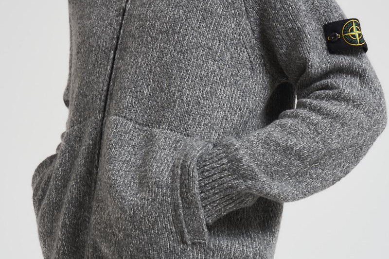 Cardigan uomo Fancy Yarn Mouliné grigio 5100051 S00N1V0M6B STONE ISLAND