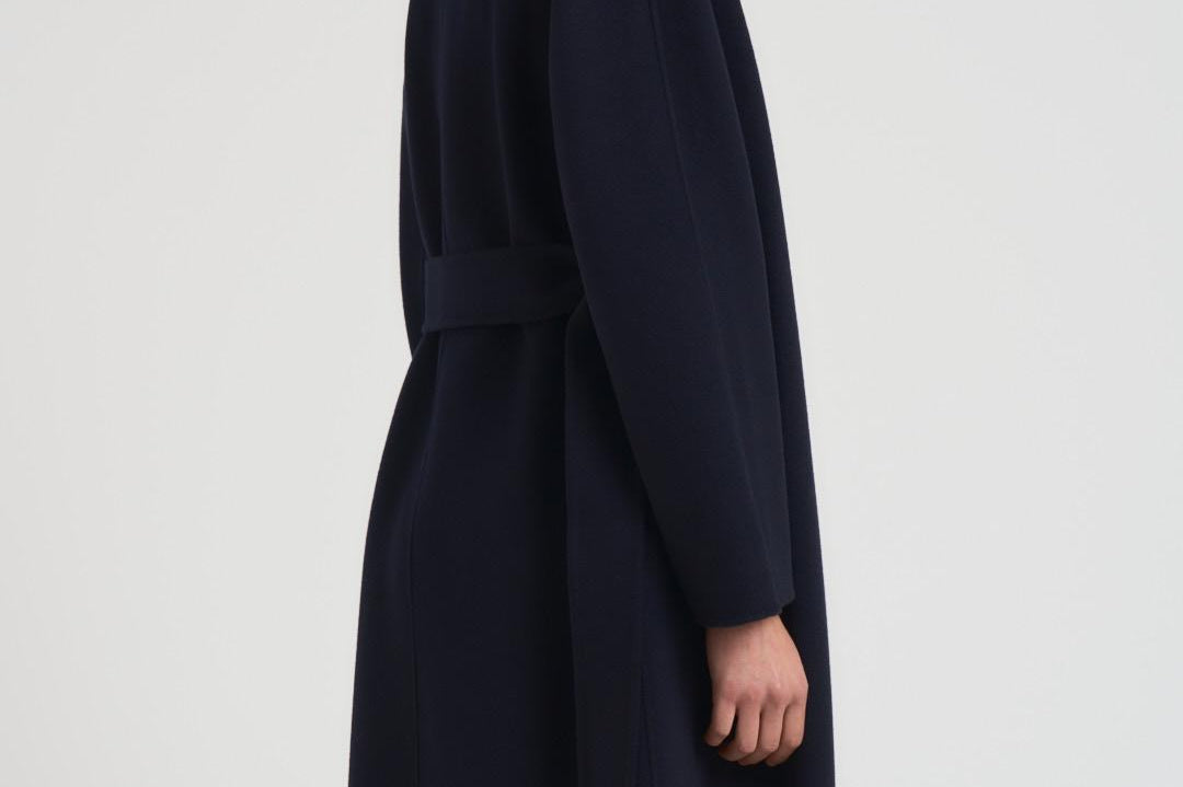 Cappotto donna midi Cles blu notte CLES 006 MAX MARA STUDIO