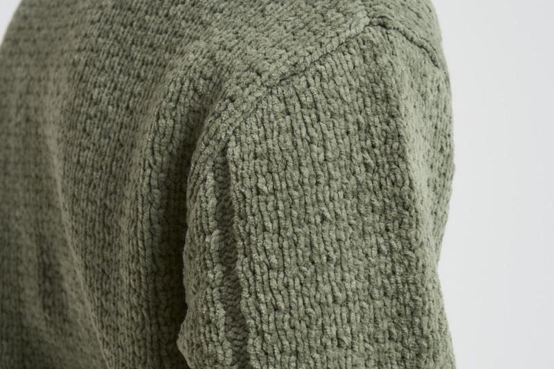 Maglia uomo Cotton Chenille verde militare 5100019 S00N5V0055 STONE ISLAND