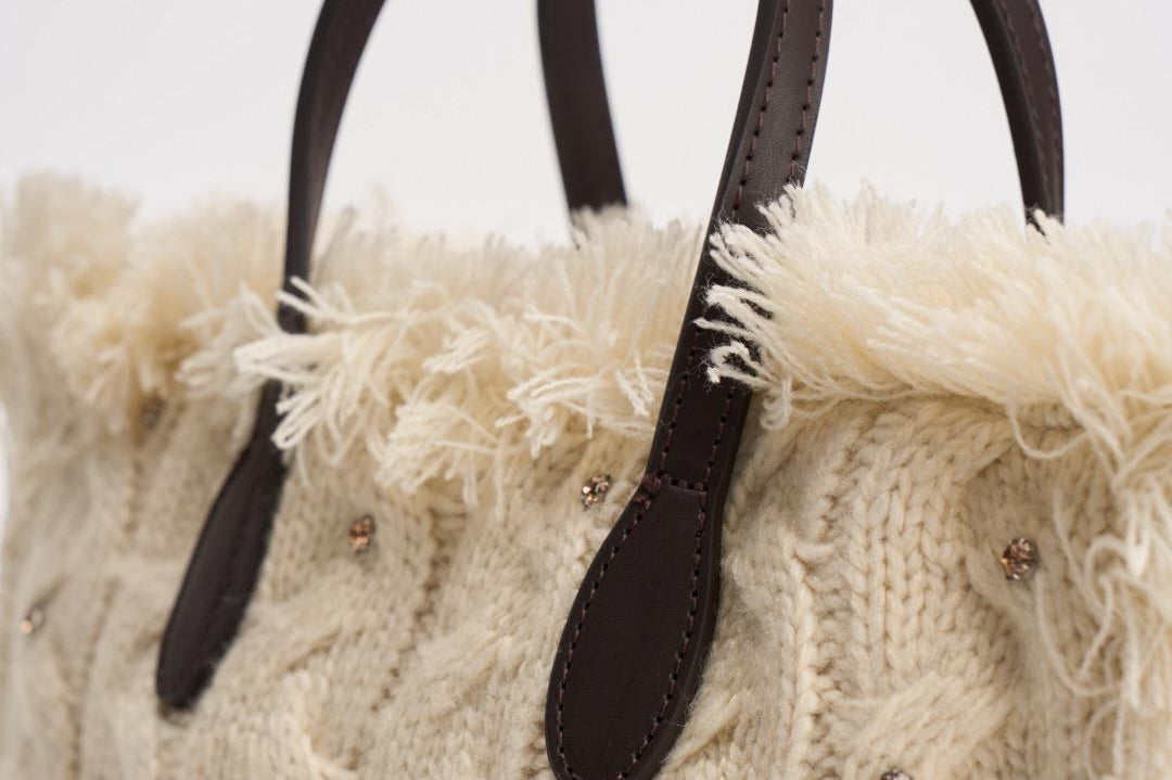 Borsa donna Colette a trecce panna COLETTEWL BRAID12 MC2 SAINT BARTH