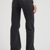 Jeans donna gamba dritta in denim nero STAR BLACKWASH HAIKURE