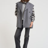 Gilet donna in panno cashmere grigio N42 X92 LIVIANA CONTI