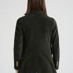 Giacca donna doppiopetto in velluto verde FD3623 G1207 CIRCOLO 1901
