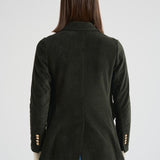 Giacca donna doppiopetto in velluto verde FD3623 G1207 CIRCOLO 1901