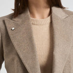 Giacca donna doppiopetto tortora 2156 52578 LUBIAM