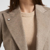 Giacca donna doppiopetto tortora 2156 52578 LUBIAM