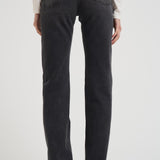 Jeans donna gamba dritta in denim nero STAR BLACKWASH HAIKURE